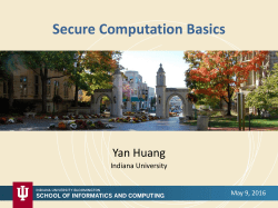 Secure Computation with Garbled Circuits