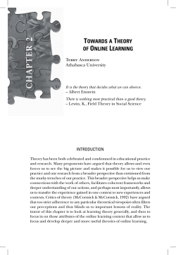 Towards a Theory of Online Learning
