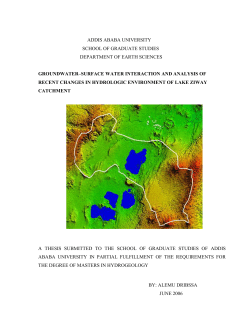 groundwater&ndash;surface water interaction and analysis of recent