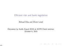 Efficient risk and bank regulation