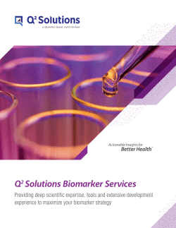 Q2 Solutions Biomarker Services