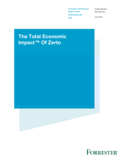 The Total Economic Impact™ Of Zerto