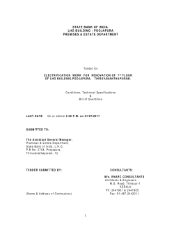 Tender Notice - State Bank of India