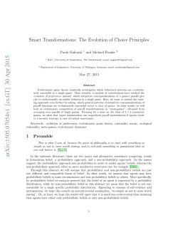 Smart Transformations: The Evolution of Choice Principles