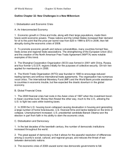 AP World History Chapter 32 Notes Outline Outline Chapter 32: New