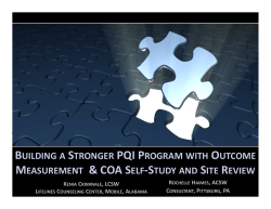 BUILDING A STRONGER PQI PROGRAM WITH OUTCOME