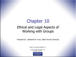 Ethical and Legal Aspects of Working with Groups
