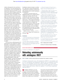 Rebooting autoimmunity with autologous HSCT