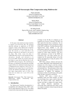 Novel 3D Stereoscopic Film Compression using Multiwavelet