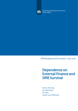 Dependence on External Finance and SME Survival