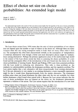 Effect of choice set size on choice probabilities: An