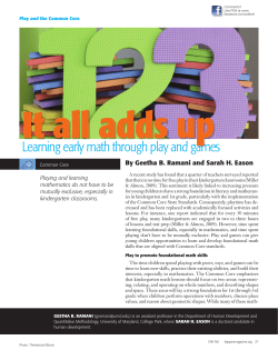 learning early math through play and games