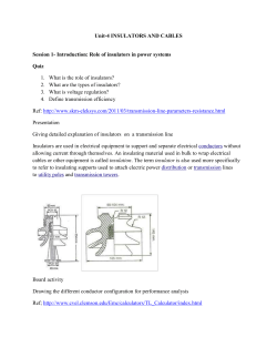 Unit-4 INSULATORS AND CABLES