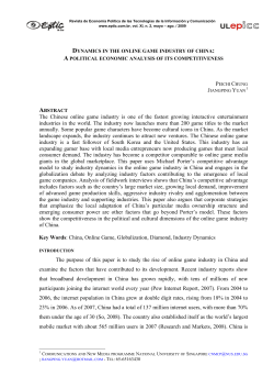 dynamics in the online game industry of china: a
