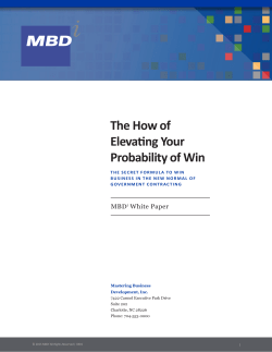 The How of Elevating Your Probability of Win