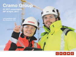 Cramo Q1 2017 presentation