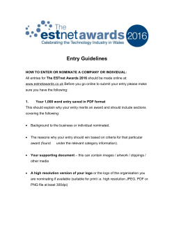 AWARD CATEGORIES Company of the Year