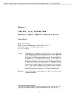 Chapter 8 THE ADELFE METHODOLOGY Designing Adaptive