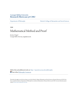 Mathematical Method and Proof