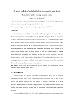 Dynamic analysis of an infinitely long beam resting on a Kelvin