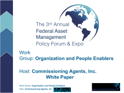 Organization and People Enablers Host: Commissioning Agents, Inc