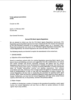 Match Agents Regulations