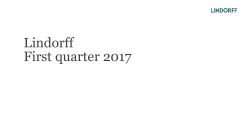 Lindorff First quarter 2017