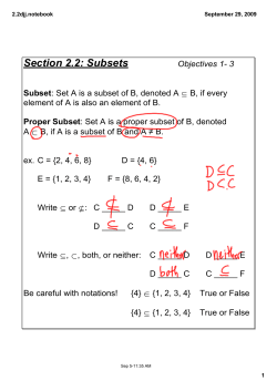 Section 2.2: Subsets - TCC Faculty Homepages