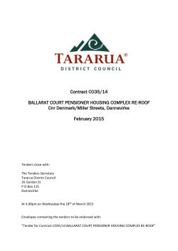 Conditions of Contract - Tararua District Council