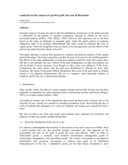 Land uses in the context of a perfect grid: the case of Barcelona