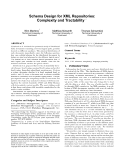 Schema Design for XML Repositories: Complexity and Tractability
