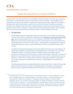 Delayed Market Data - Consolidated Tape Association