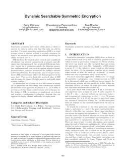 Dynamic searchable symmetric encryption
