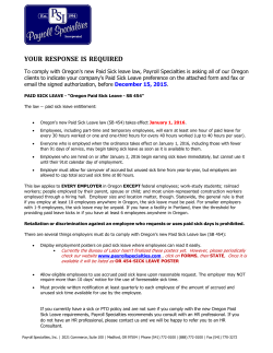 YOUR RESPONSE IS REQUIRED