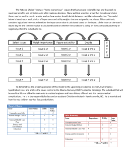 The Rational Choice Theory or &ldquo;homo economicus&rdquo; argues that