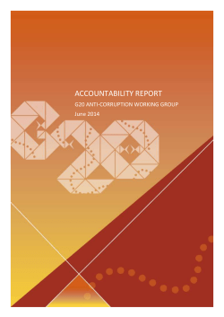 Anti-Corruption Working Group Accountability Report 2014