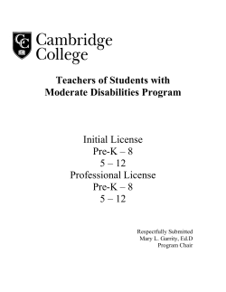 Teacher of Students with Moderate Disabilities