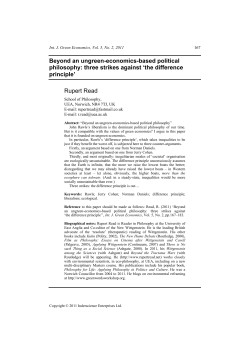 Beyond an ungreen-economics-based political philosophy: three