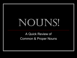 nouns! - Humble ISD