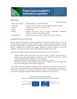 Project Cybercrime@EAP II International cooperation