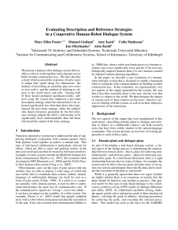 Evaluating Description and Reference Strategies in a Cooperative
