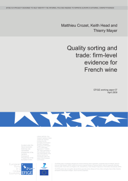 Quality sorting and trade: firm-level evidence for French wine