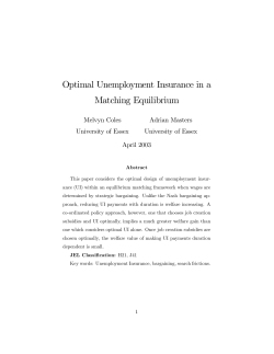 Optimal Unemployment Insurance in a Matching Equilibrium