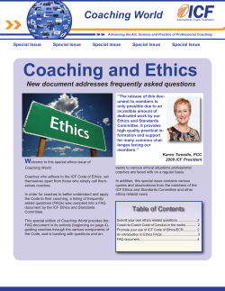 Coaching and Ethics - International Coach Federation