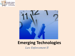 Emerging Technologies Law Enforcement II