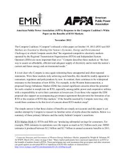 (APPA) Response to the Compete Coalition`s White Paper on the