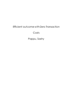 Efficient outcome with Zero Transaction Costs