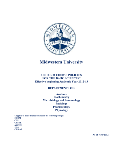 Basic Science Uniformity Syllabus