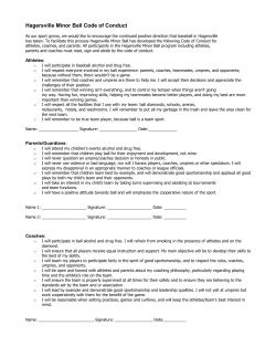 Hagersville Minor Ball Code of Conduct