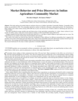 Market Behavior and Price Discovery in Indian Agriculture